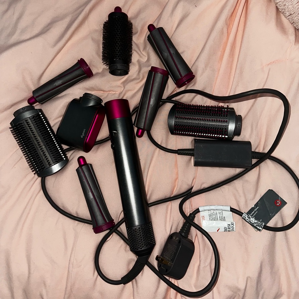 Dyson air wrap pink and grey